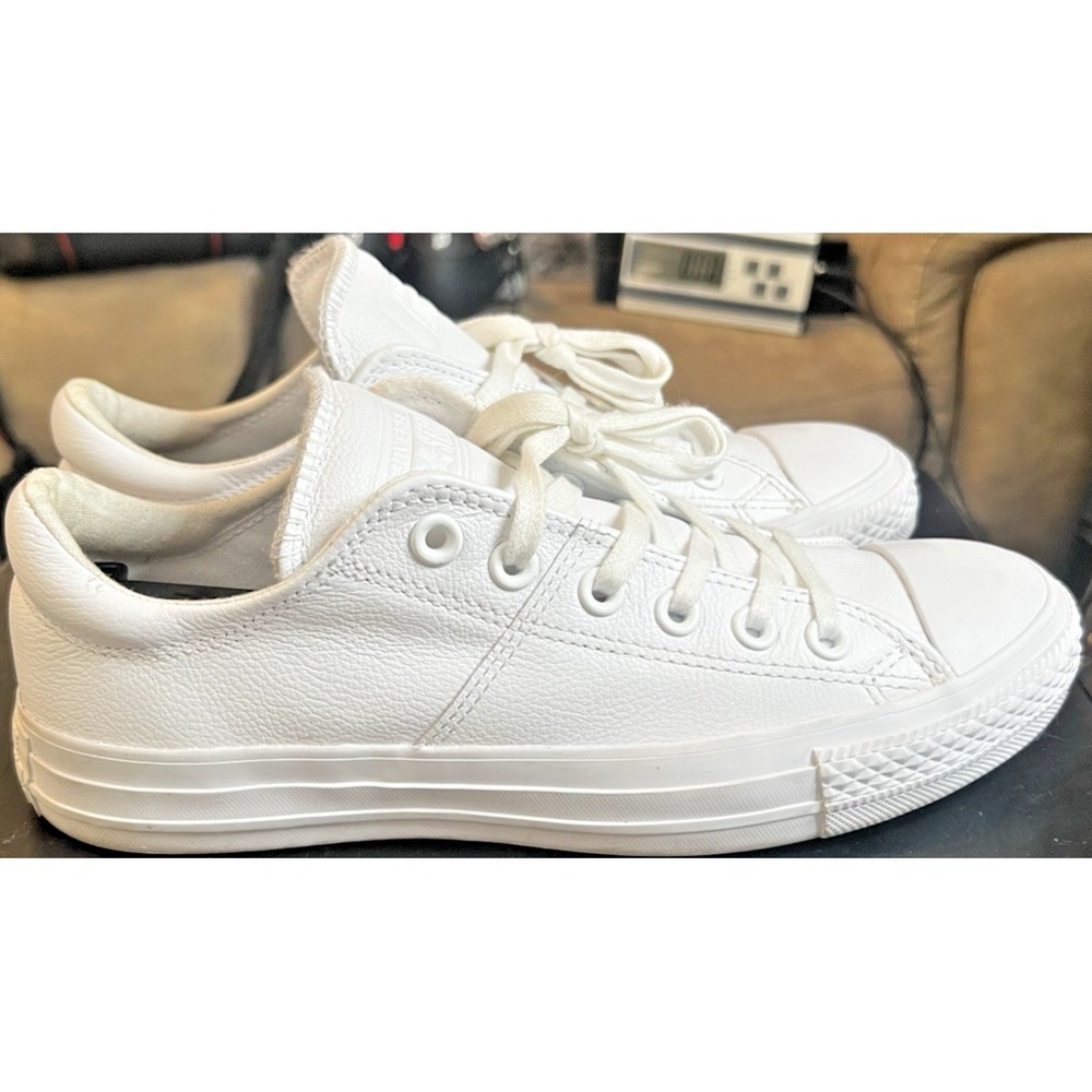 Converse Chuck Taylor All Star Madison White Leather Low-Top Sneakers Women's 8